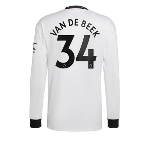 Fotbalové Dres Manchester United Donny van de Beek #34 Venkovní 2022-23 Dlouhý Rukáv